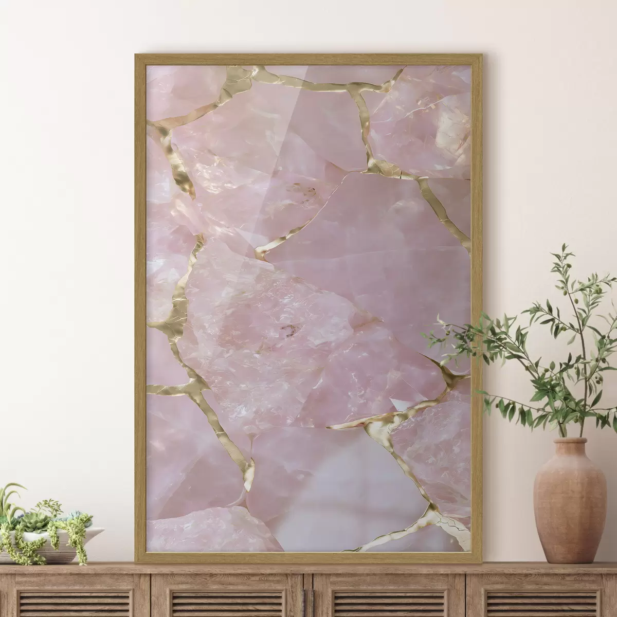 Poster La texture du quartz rose f49873