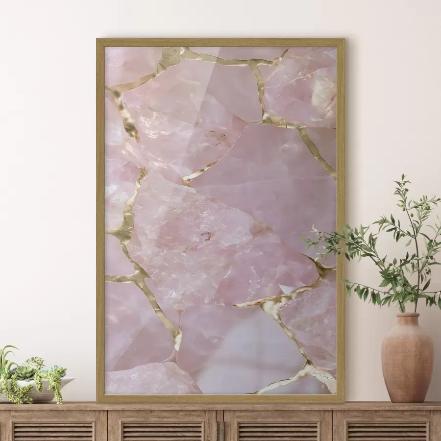 Papier peint La texture du quartz rose f49873
