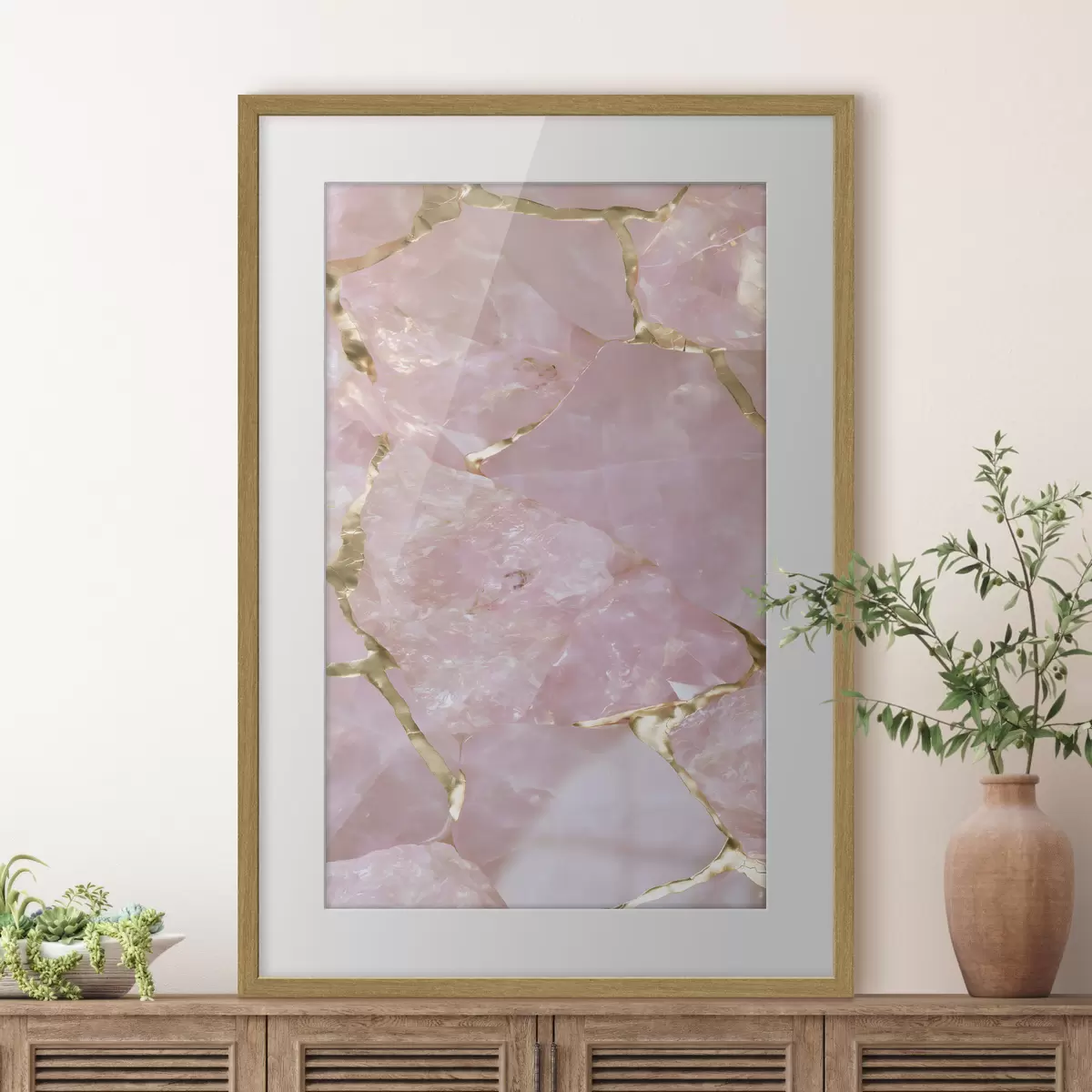 Poster La texture du quartz rose f49873