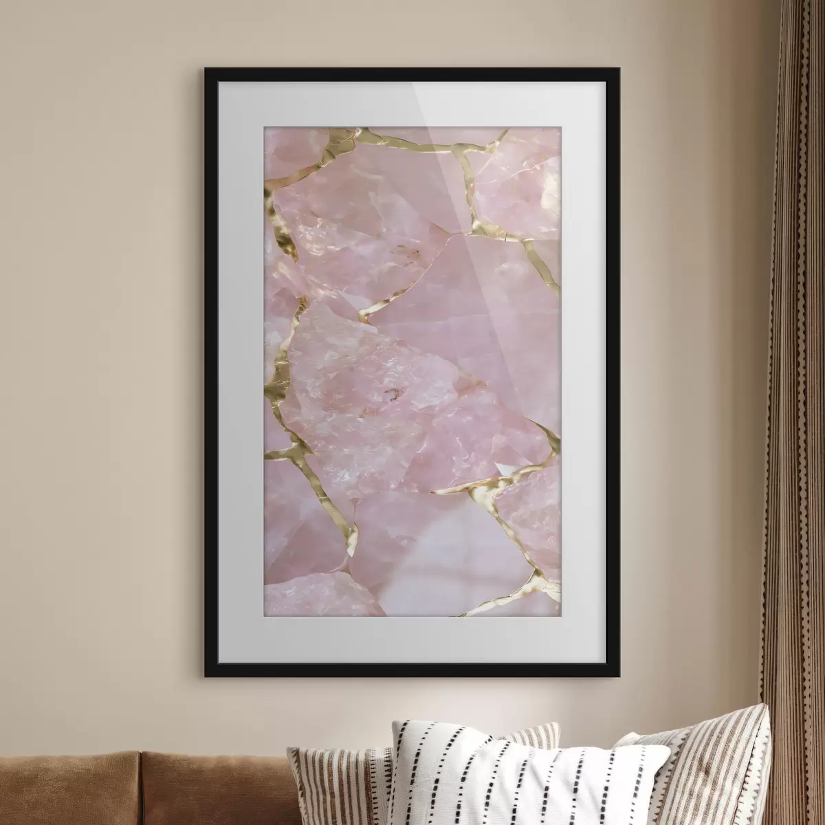Poster La texture du quartz rose f49873