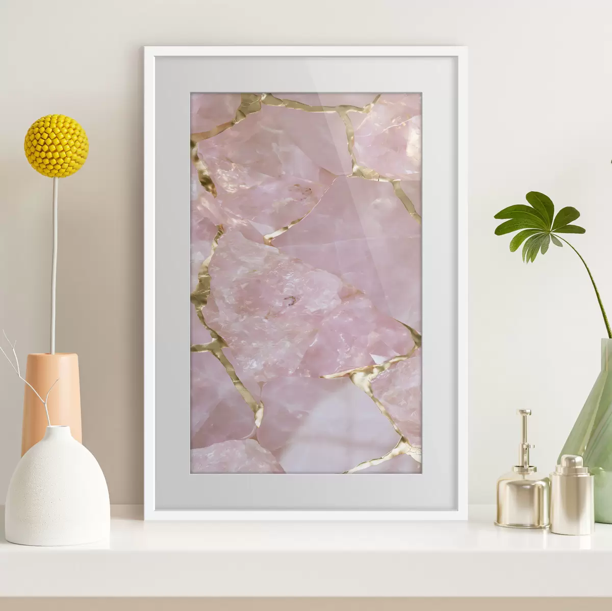 Poster La texture du quartz rose f49873