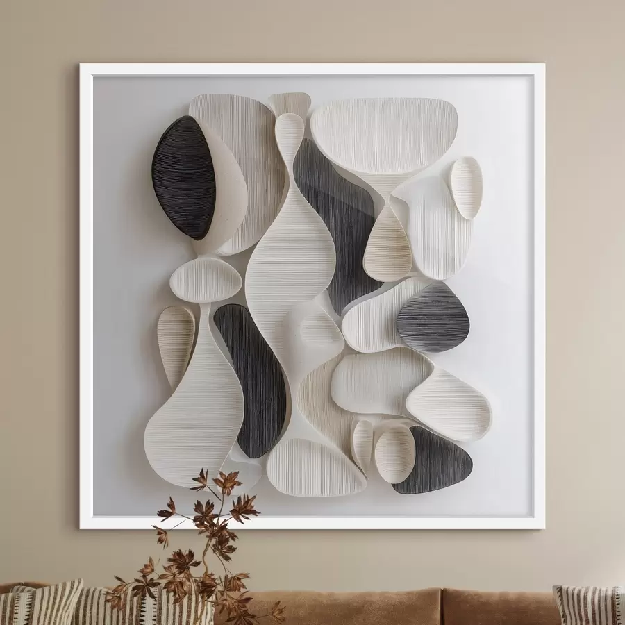 Papier peint Une composition dans le style d'un bas-relief architectural moderne f49888