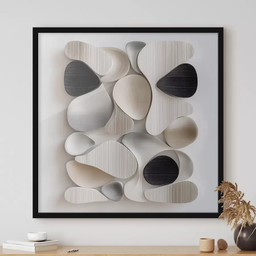 Papier peint Une composition dans le style d'un bas-relief architectural moderne f49889