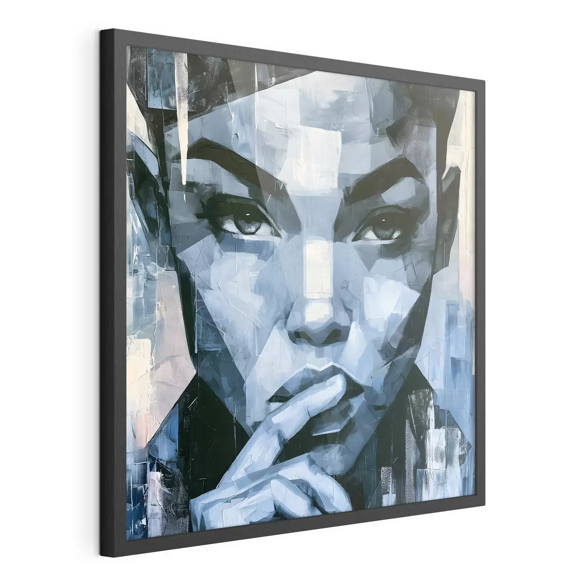Poster Portrait abstrait d'une jeune fille au regard perçant f49891