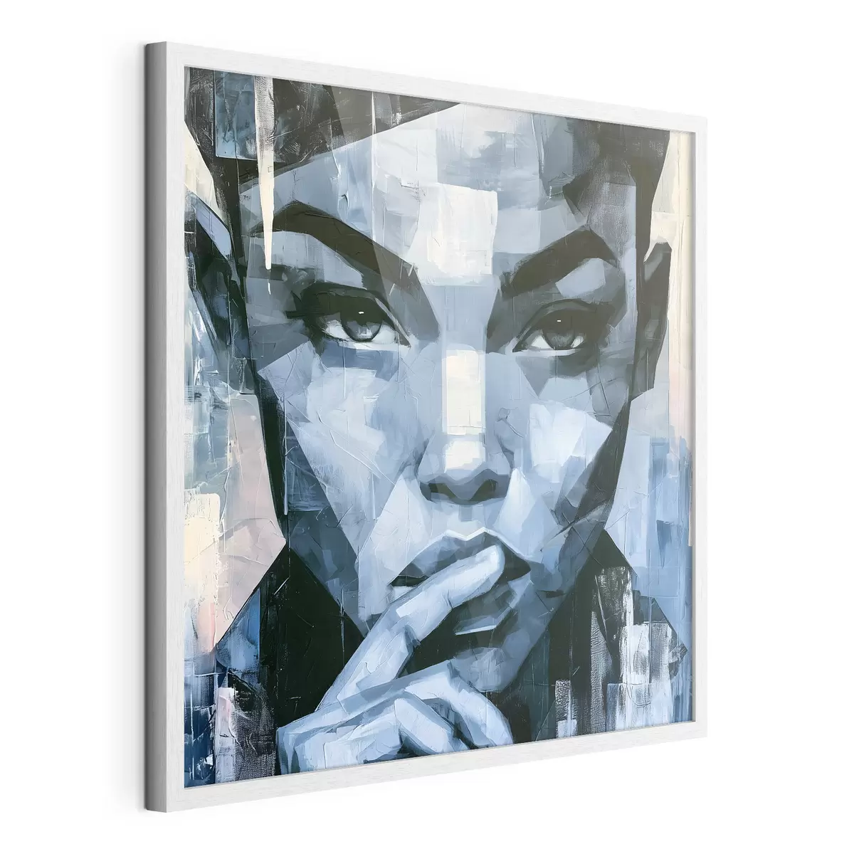 Poster Portrait abstrait d'une jeune fille au regard perçant f49891