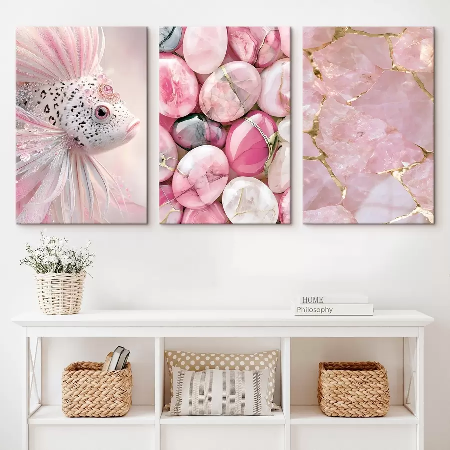 Tableau Fantaisie rose de luxe m30723