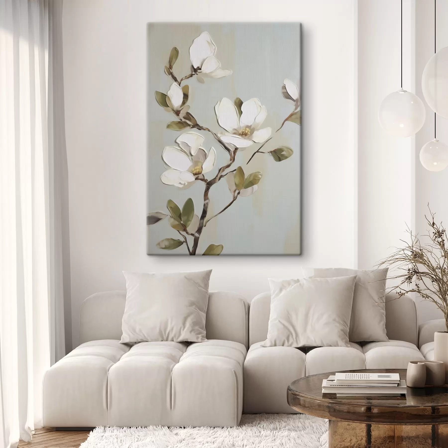 Tableau Une branche fleurie, reproduction d'un tableau s49901