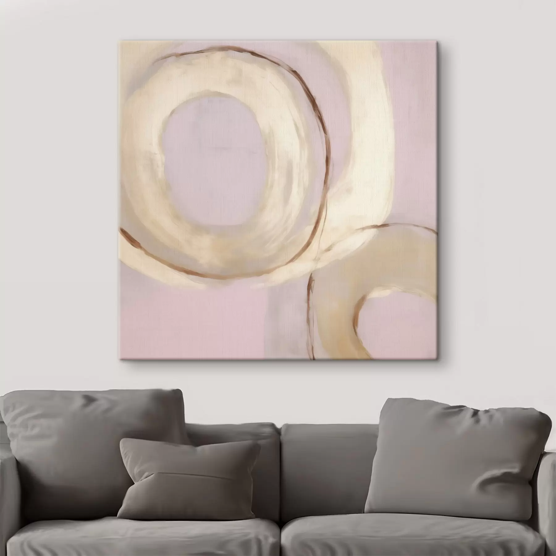 Tableau Cercles abstraits, imitation de la peinture s49903
