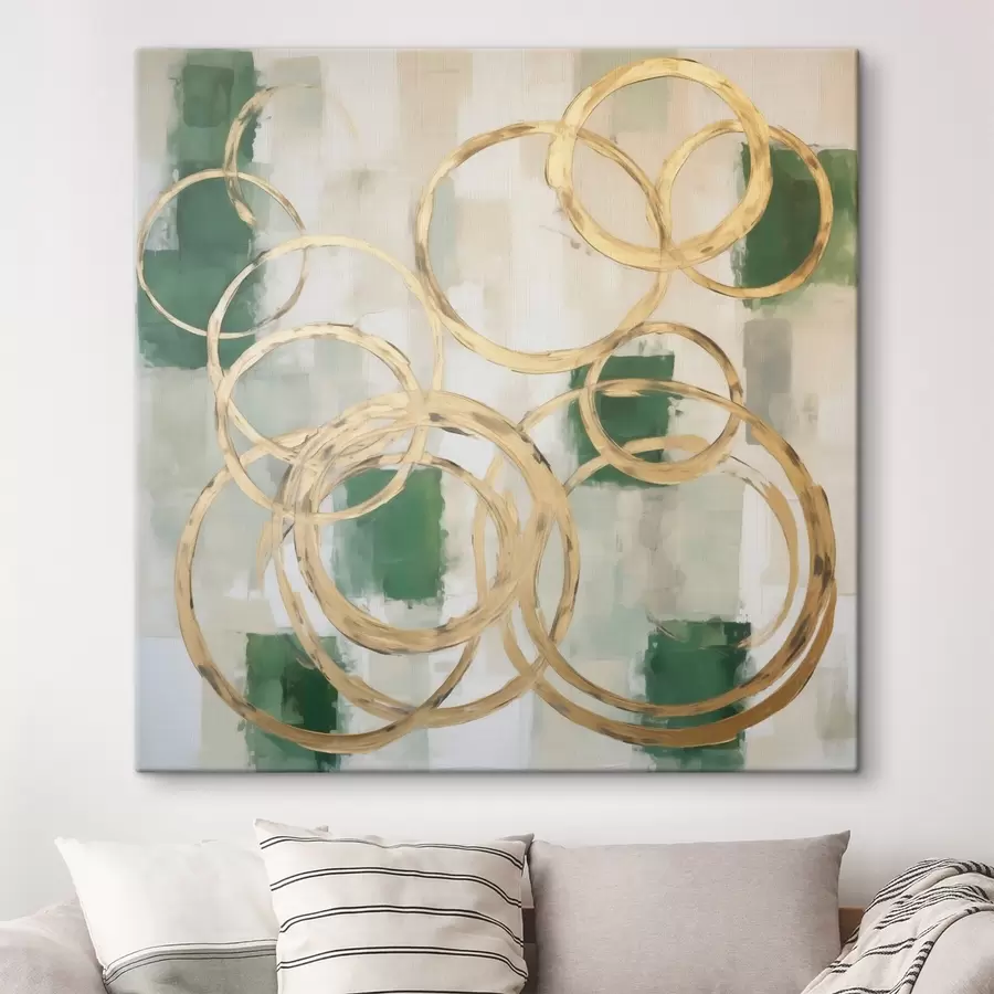 Tableau Cercles abstraits, imitation de la peinture s49908