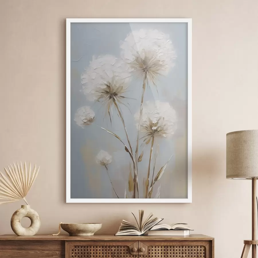 Papier peint Peinture imitant des pissenlits f49895