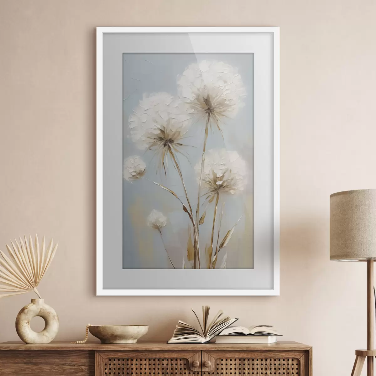 Poster Peinture imitant des pissenlits f49895