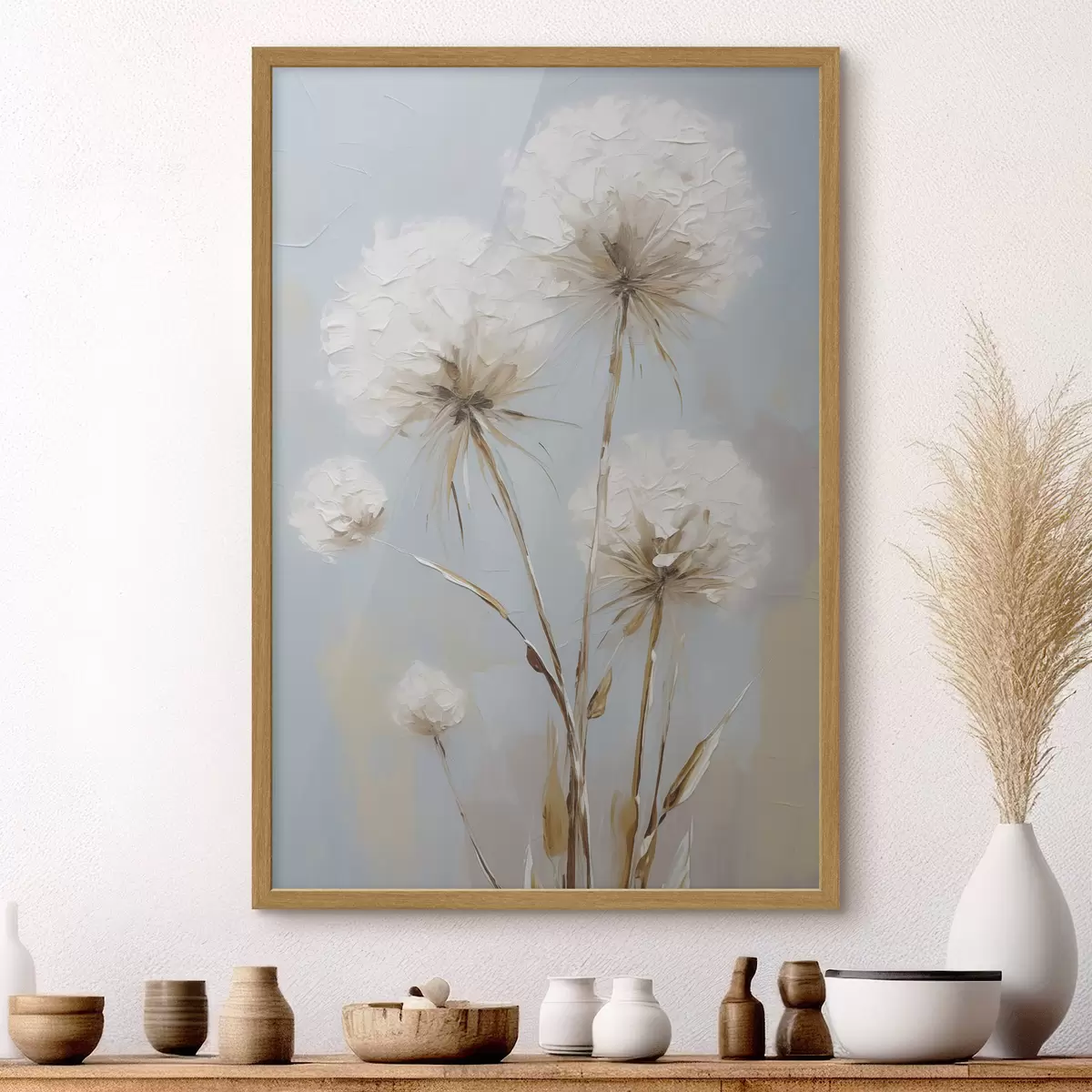 Poster Peinture imitant des pissenlits f49895