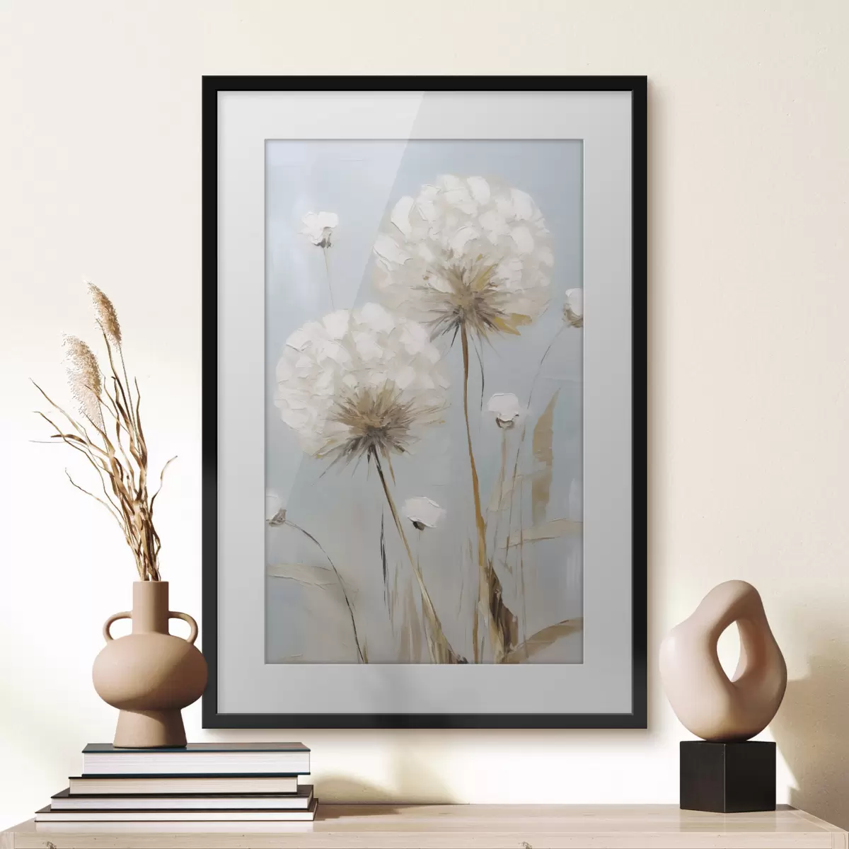 Poster Peinture imitant des pissenlits f49896