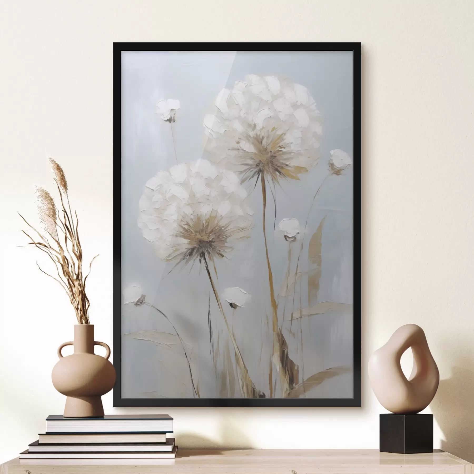 Papier peint Peinture imitant des pissenlits f49896