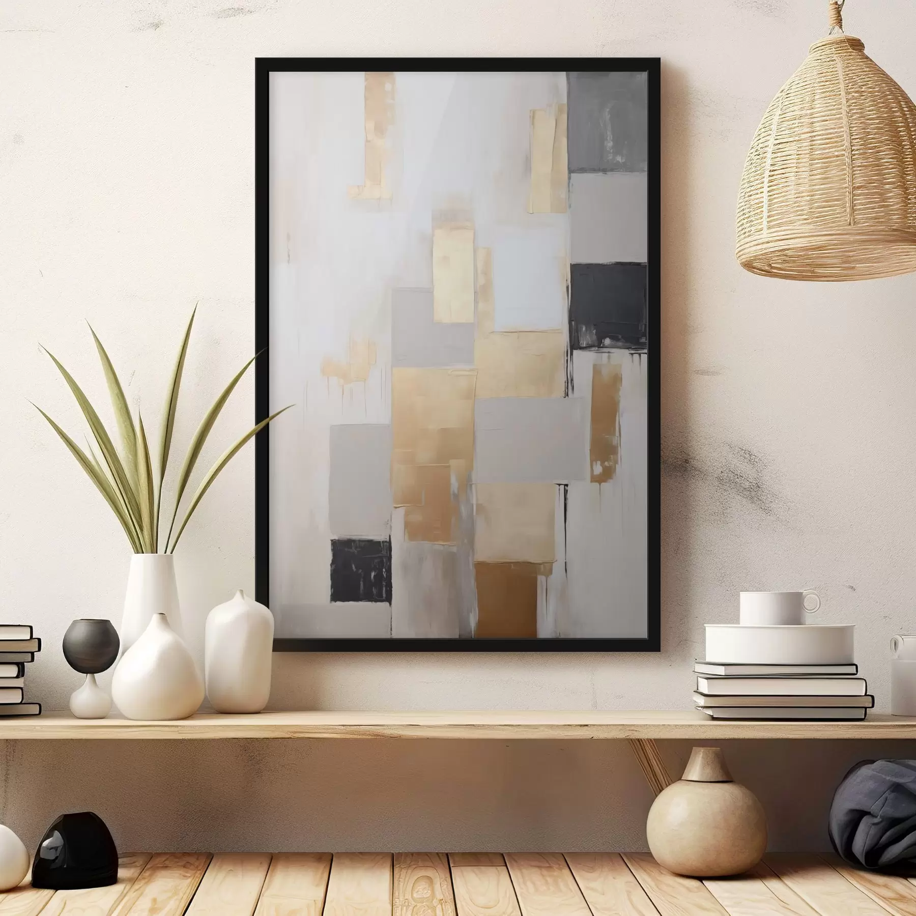 Papier peint Composition abstraite imitant la peinture f49898