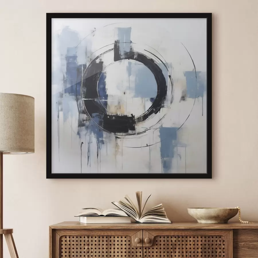 Papier peint Composition abstraite avec un motif circulaire, imitation de peinture f49899