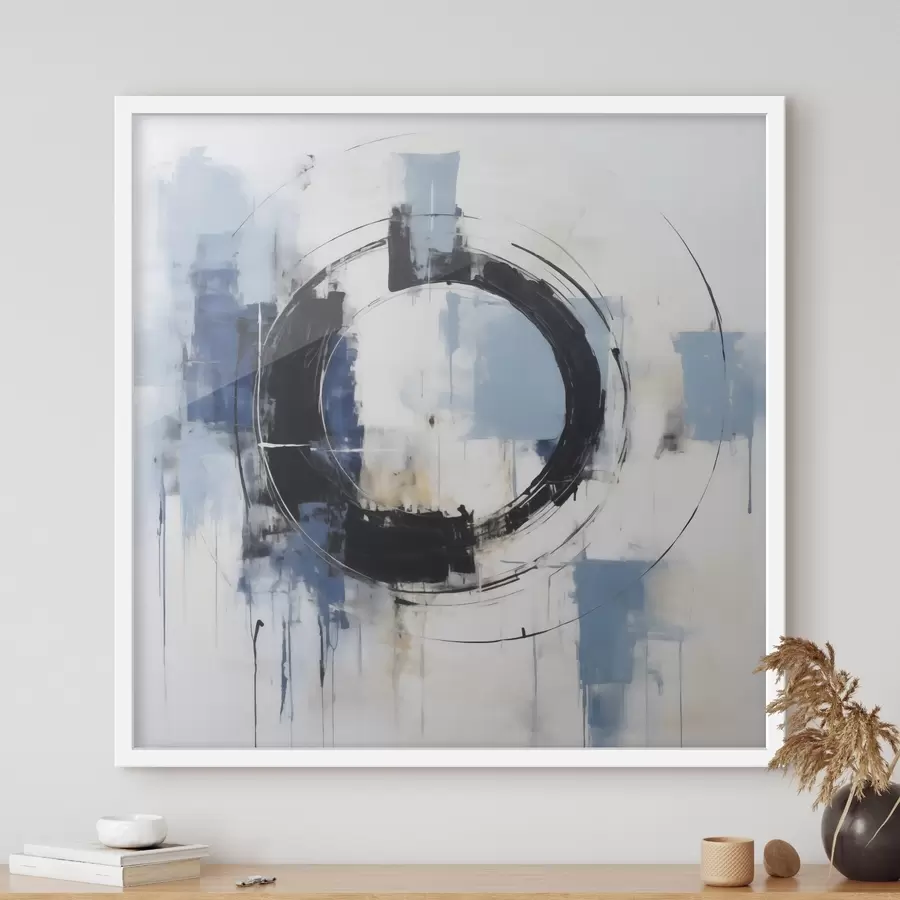 Papier peint Composition abstraite avec un motif circulaire, imitation de peinture f49899