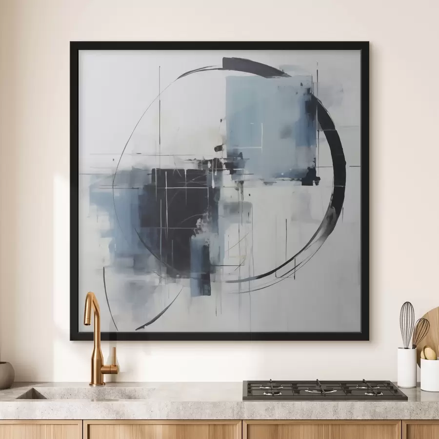 Papier peint Composition abstraite avec un motif circulaire, imitation de peinture f49900