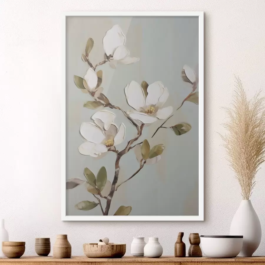 Papier peint Une branche fleurie, reproduction d'un tableau f49901