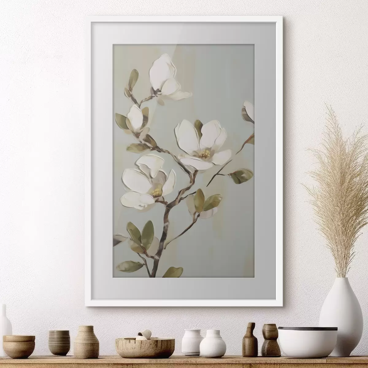 Poster Une branche fleurie, reproduction d'un tableau f49901