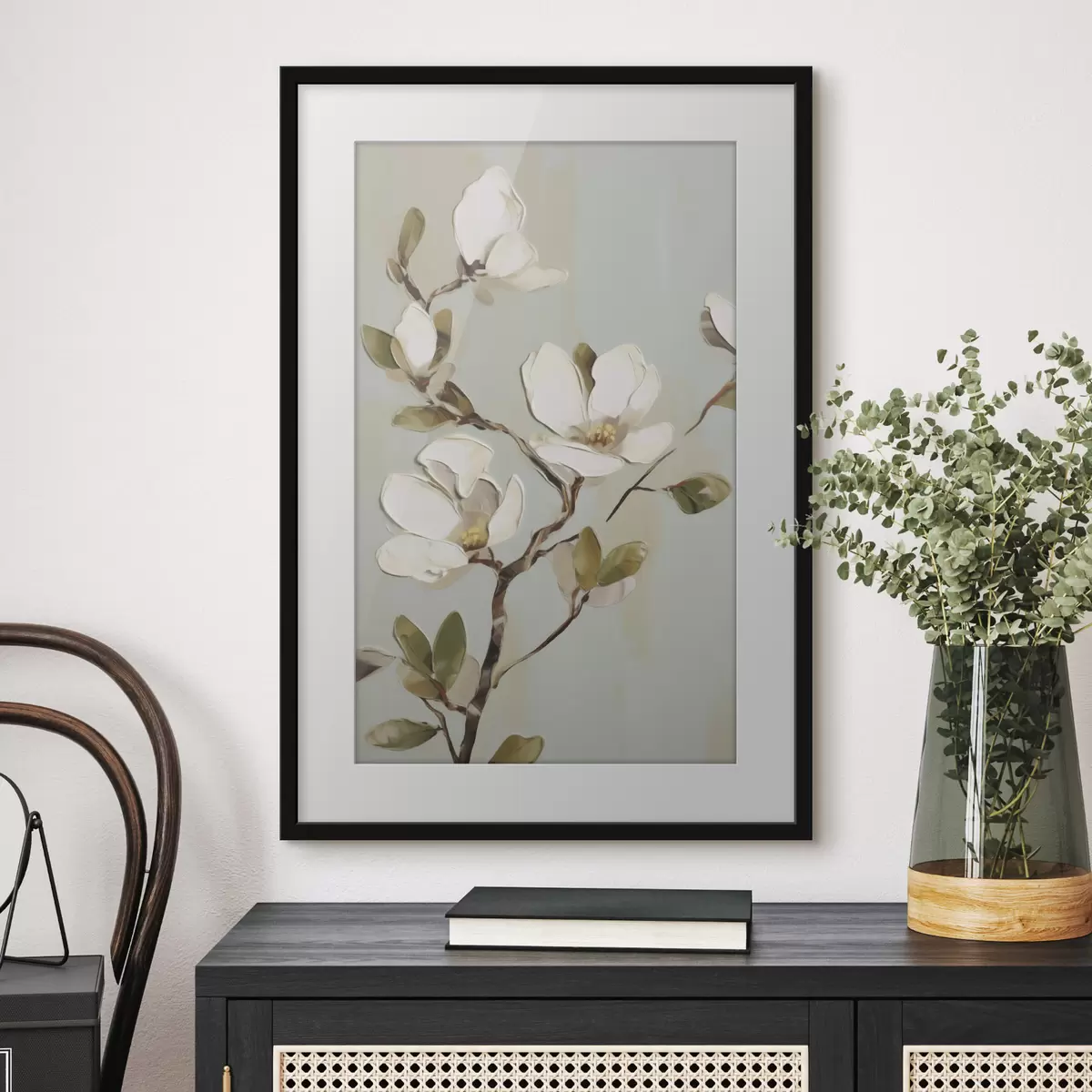 Poster Une branche fleurie, reproduction d'un tableau f49901