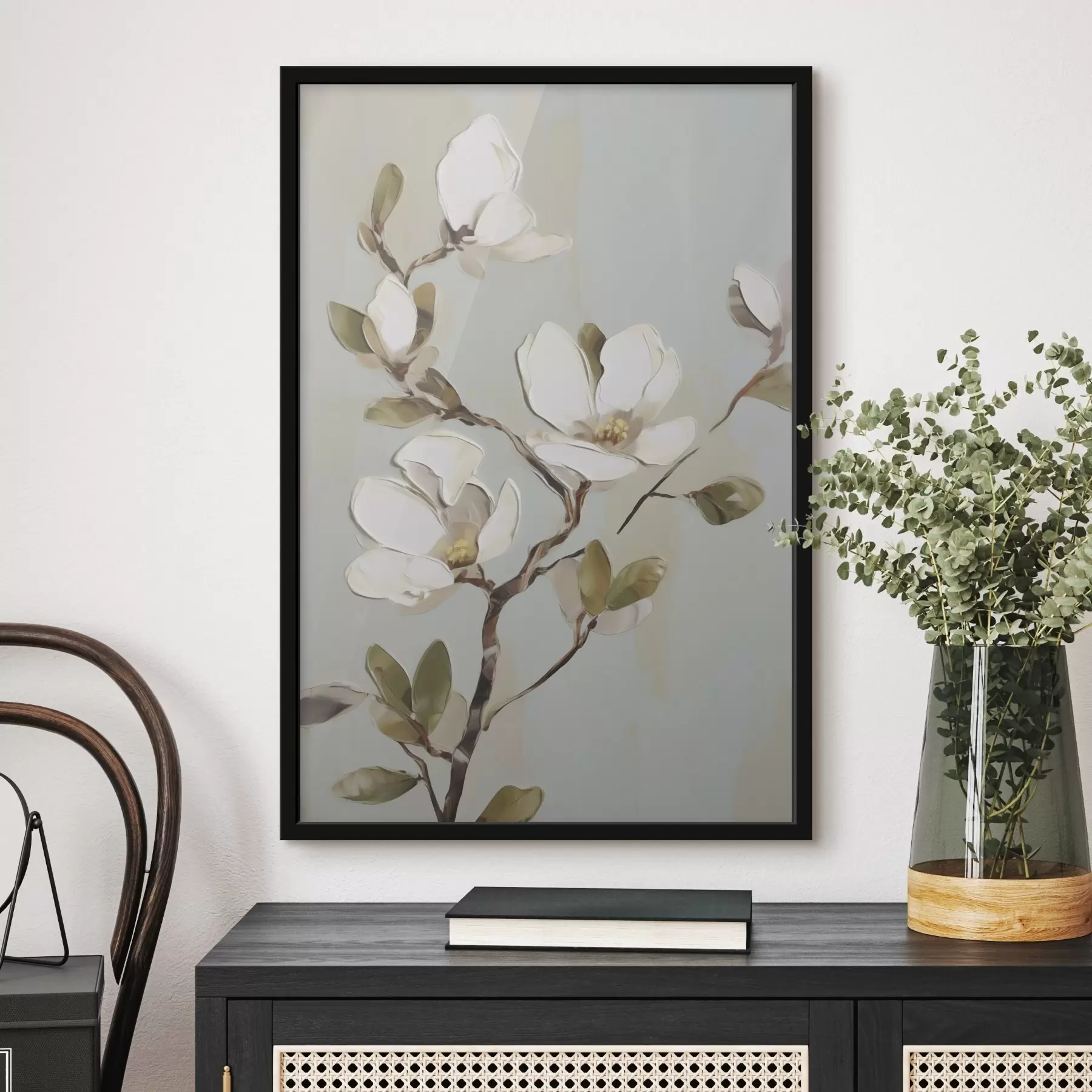 Papier peint Une branche fleurie, reproduction d'un tableau f49901