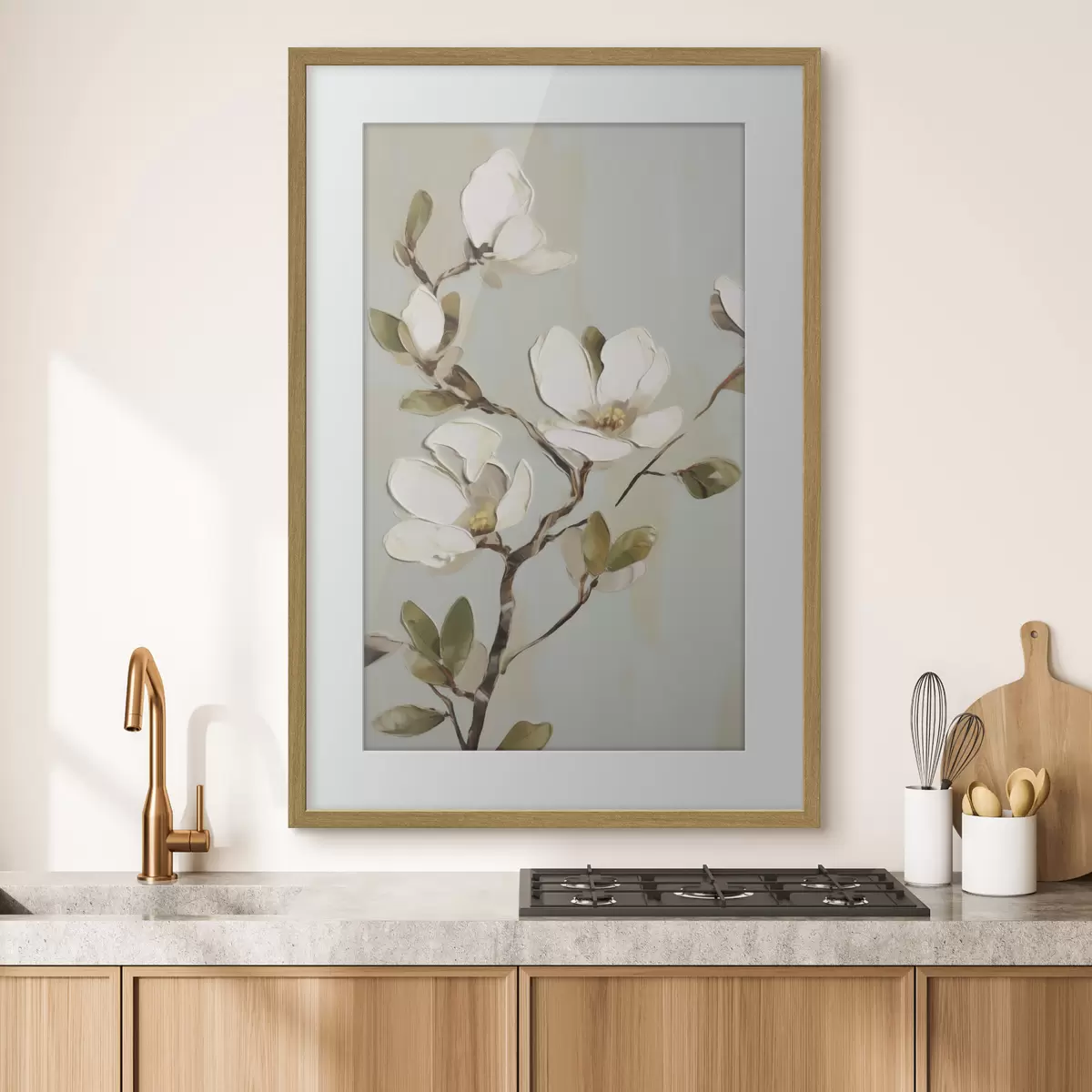 Poster Une branche fleurie, reproduction d'un tableau f49901
