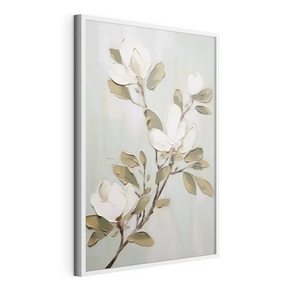 Poster Une branche de fleurs de magnolia, reproduction d'un tableau f49902