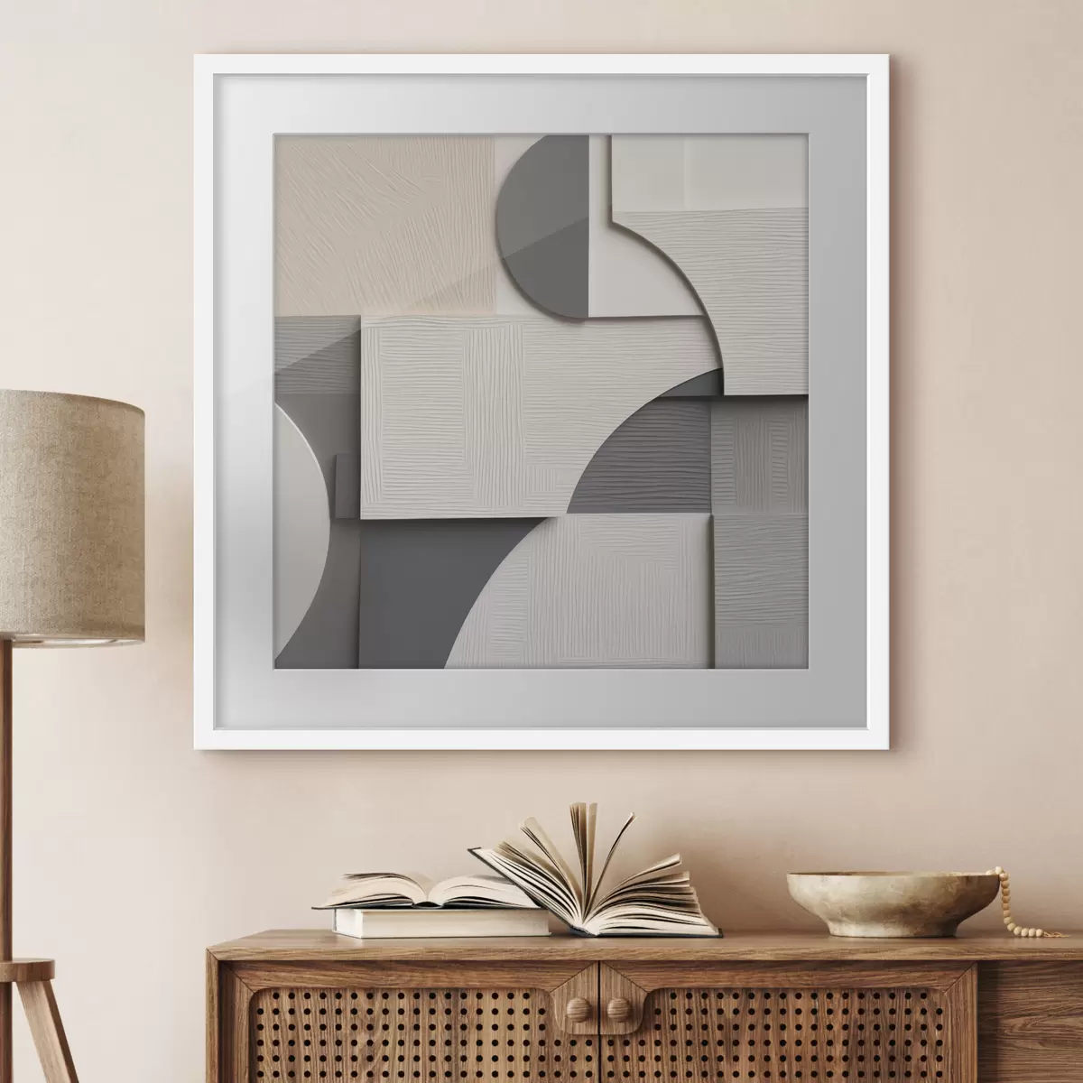 Poster Abstraction géométrique, illustration plate f49906