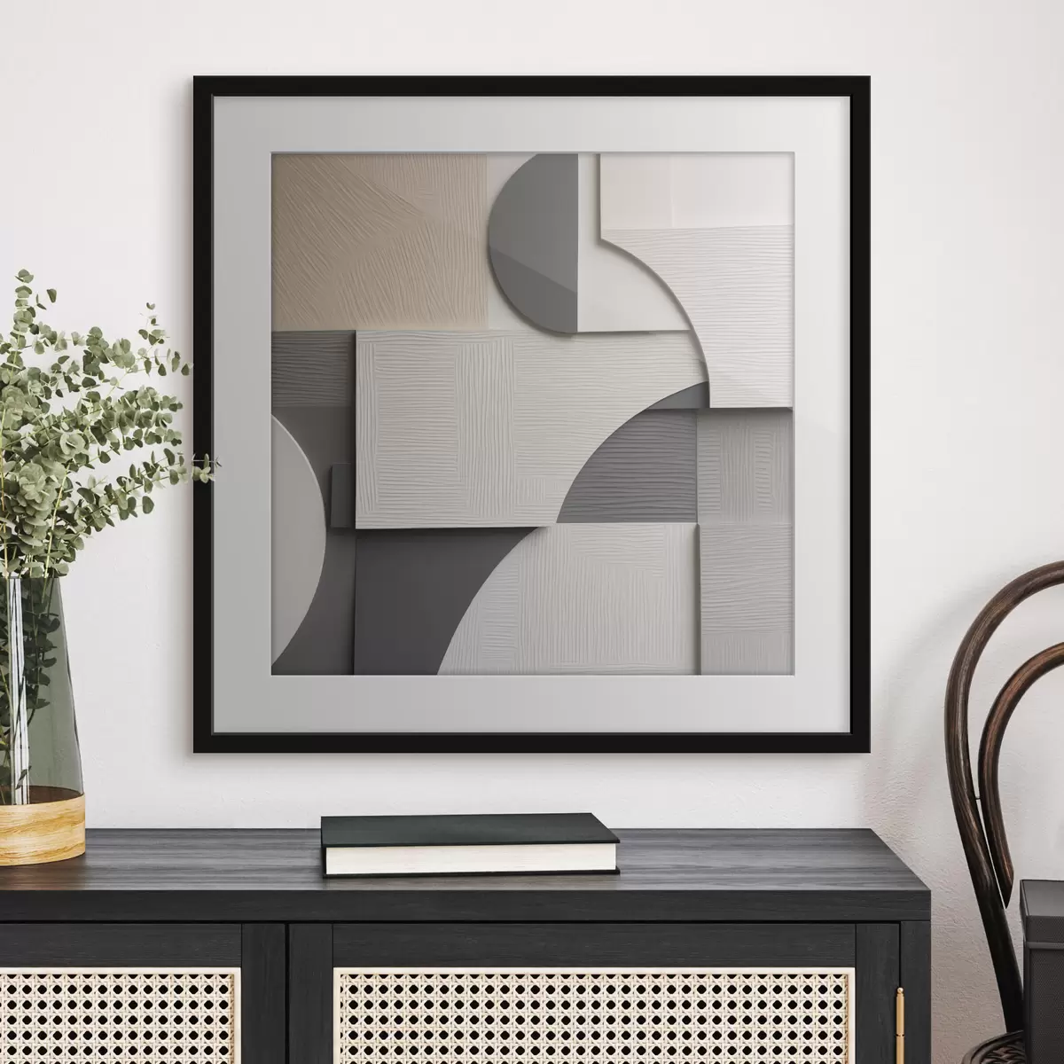 Poster Abstraction géométrique, illustration plate f49906