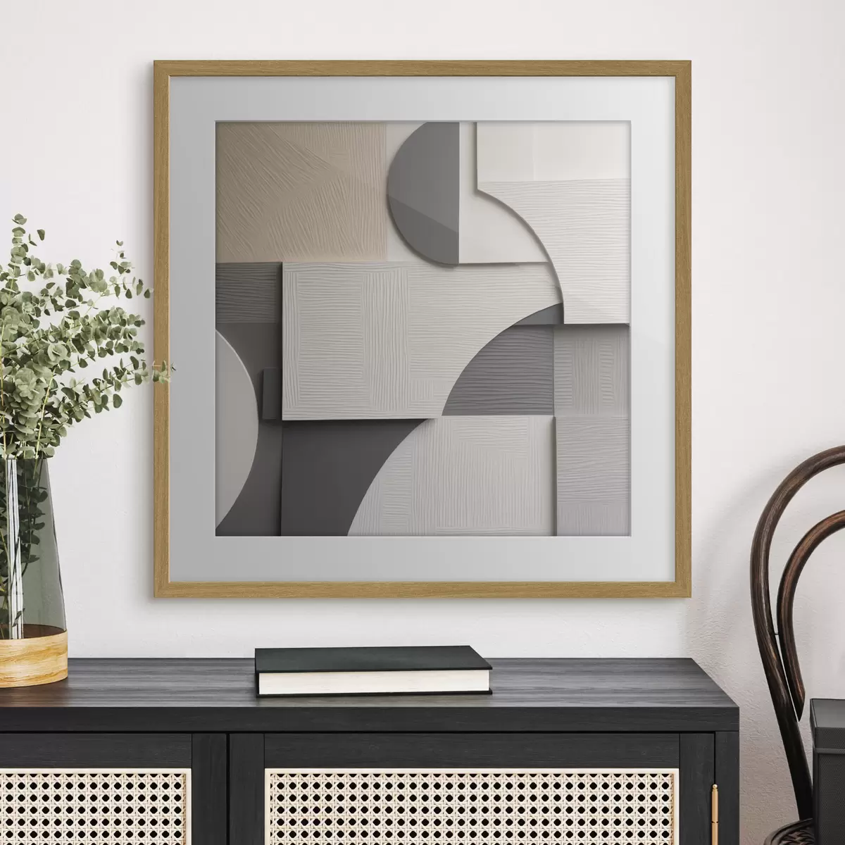 Poster Abstraction géométrique, illustration plate f49906