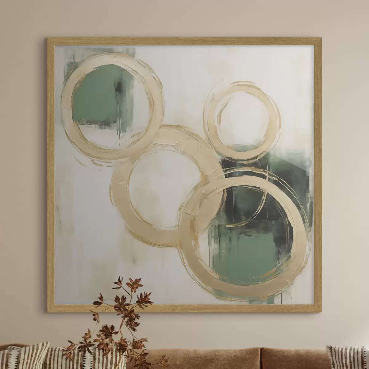 Poster Cercles abstraits, imitation de la peinture f49907
