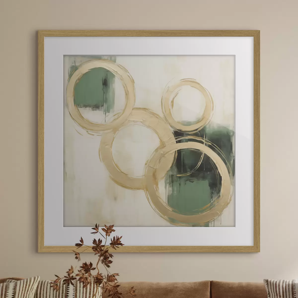 Poster Cercles abstraits, imitation de la peinture f49907