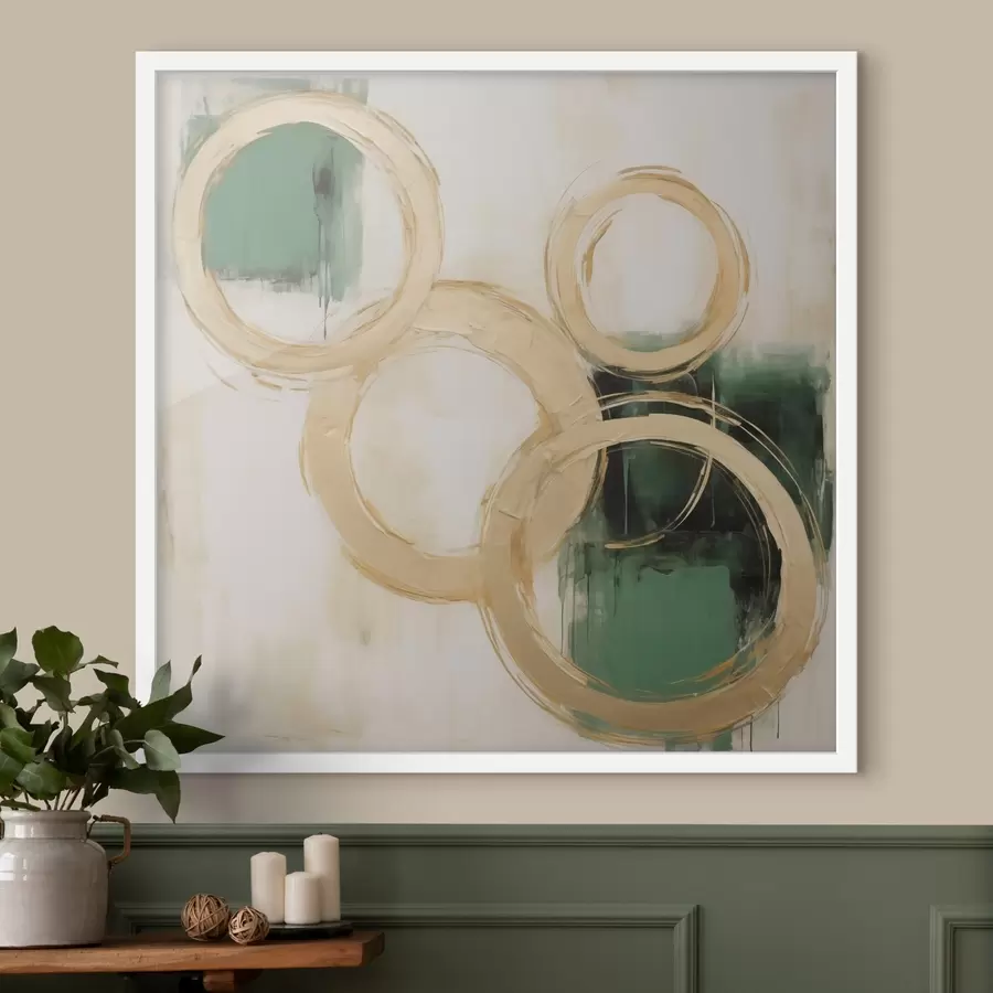 Papier peint Cercles abstraits, imitation de la peinture f49907