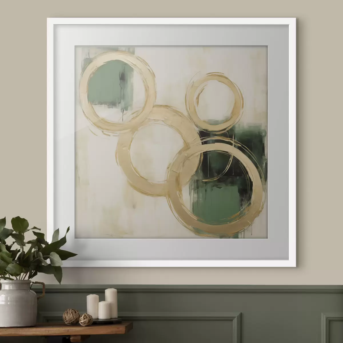 Poster Cercles abstraits, imitation de la peinture f49907