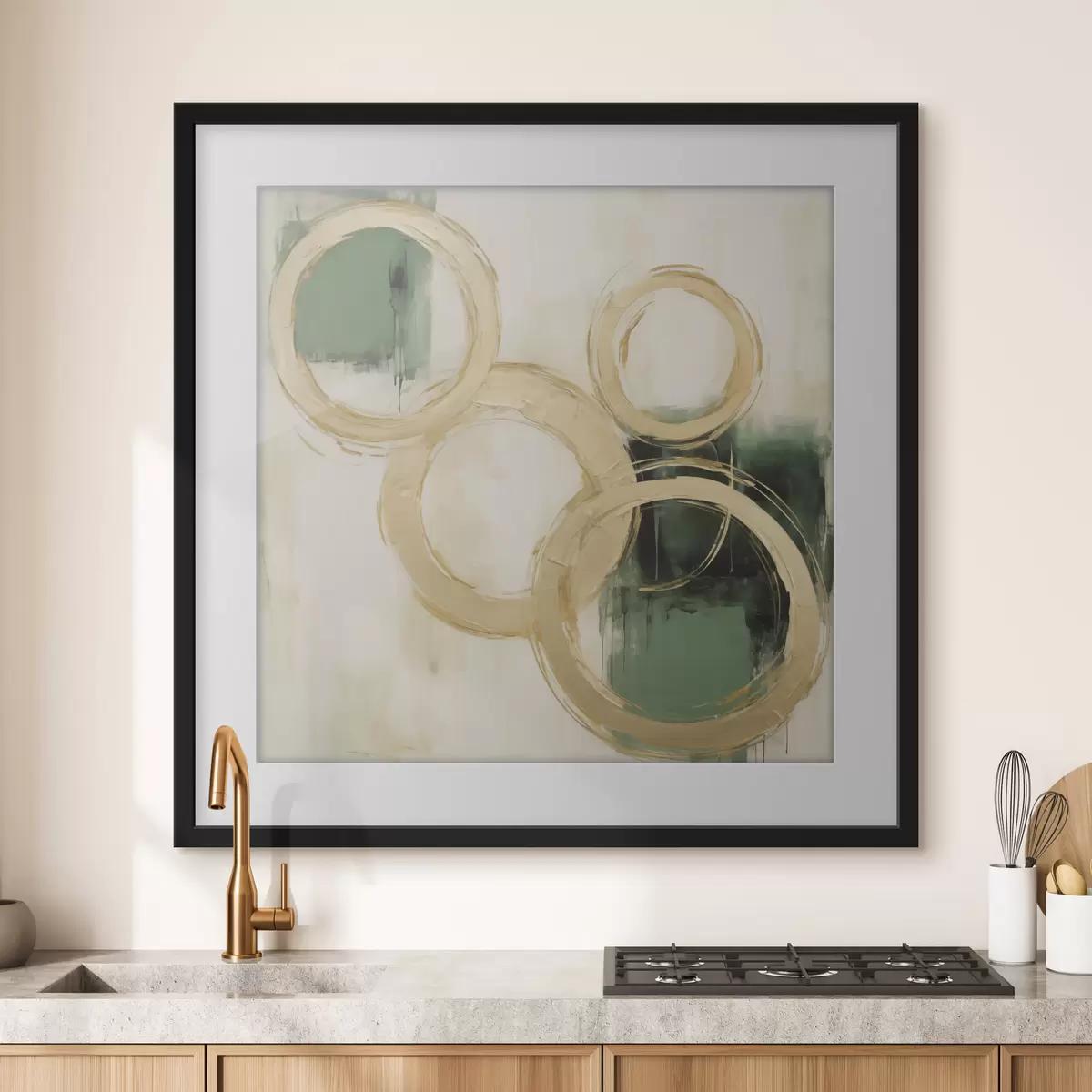 Poster Cercles abstraits, imitation de la peinture f49907