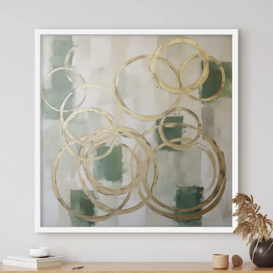 Papier peint Cercles abstraits, imitation de la peinture f49908