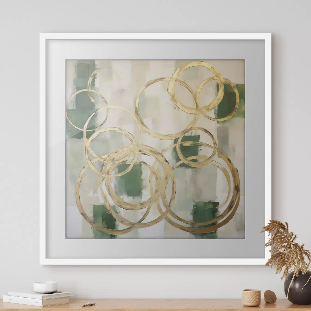 Poster Cercles abstraits, imitation de la peinture f49908