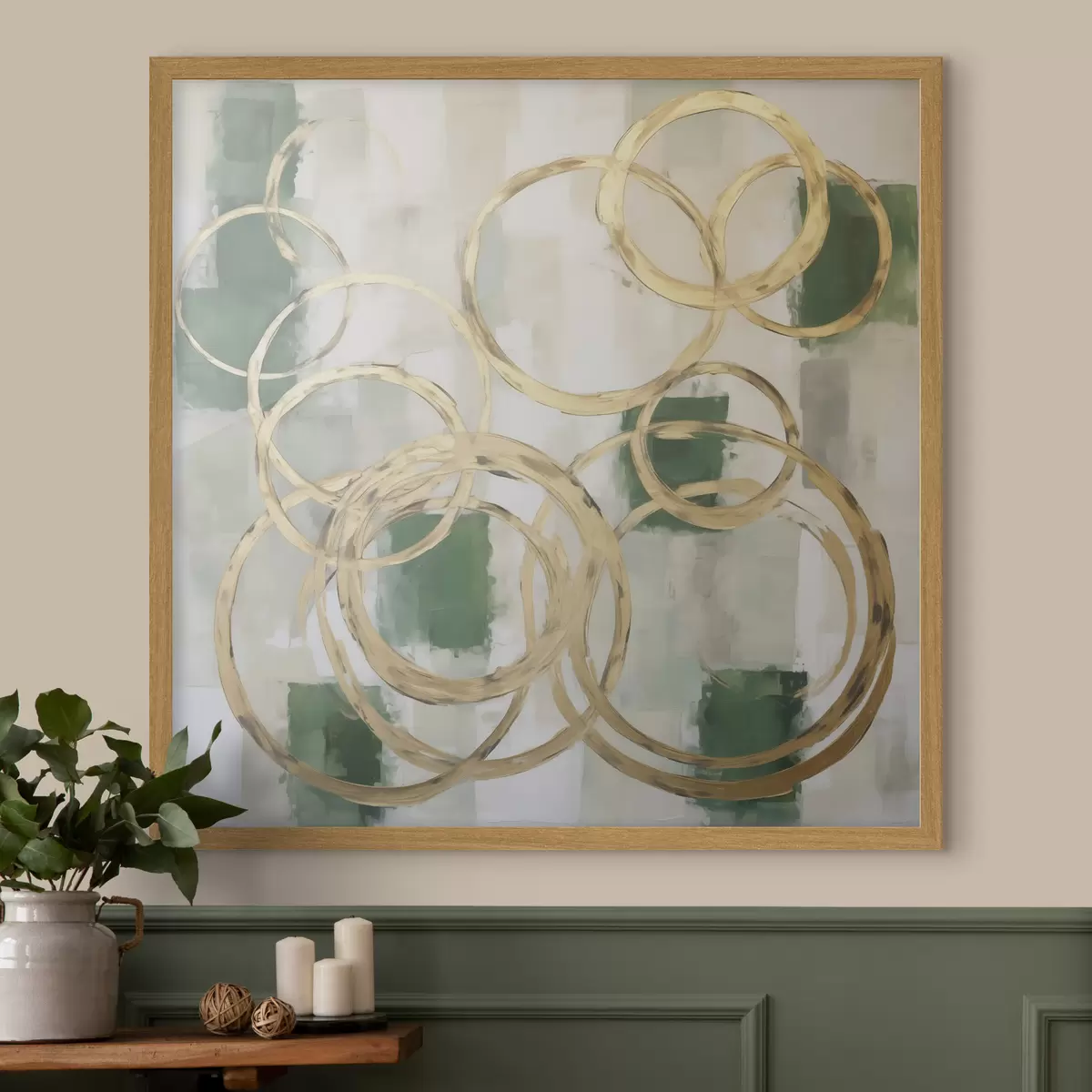 Poster Cercles abstraits, imitation de la peinture f49908