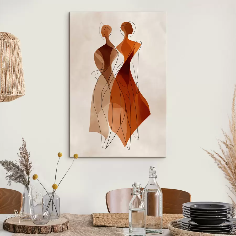 Tableau Silhouettes abstraites s49922