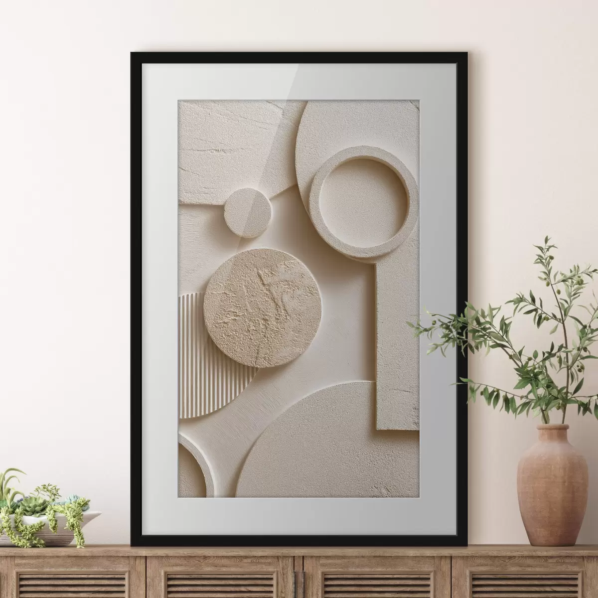 Poster Cercles en relief f49917