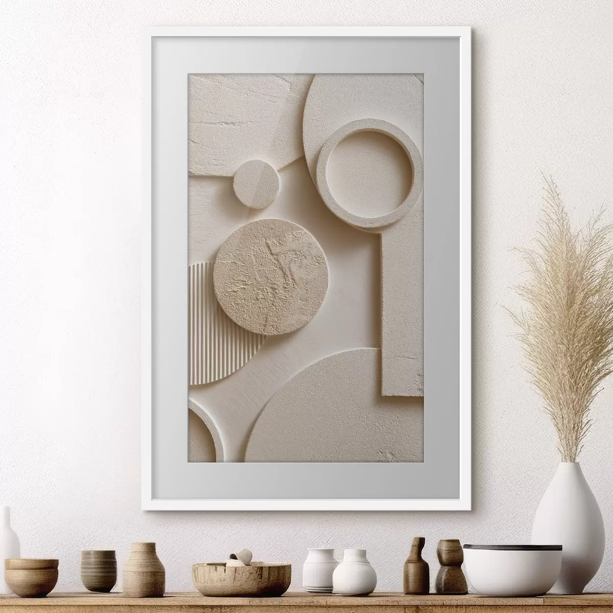 Poster Cercles en relief f49917