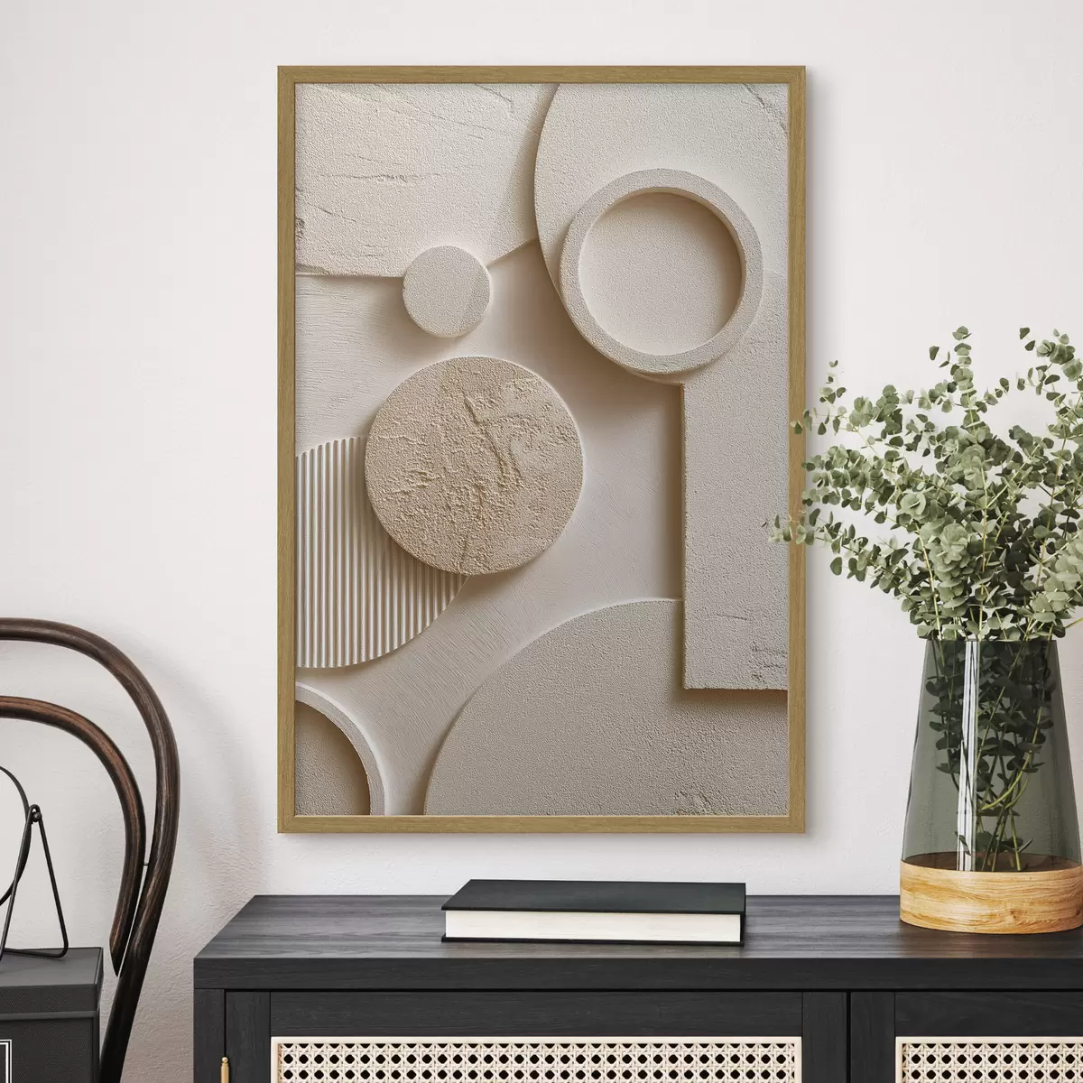 Poster Cercles en relief f49917