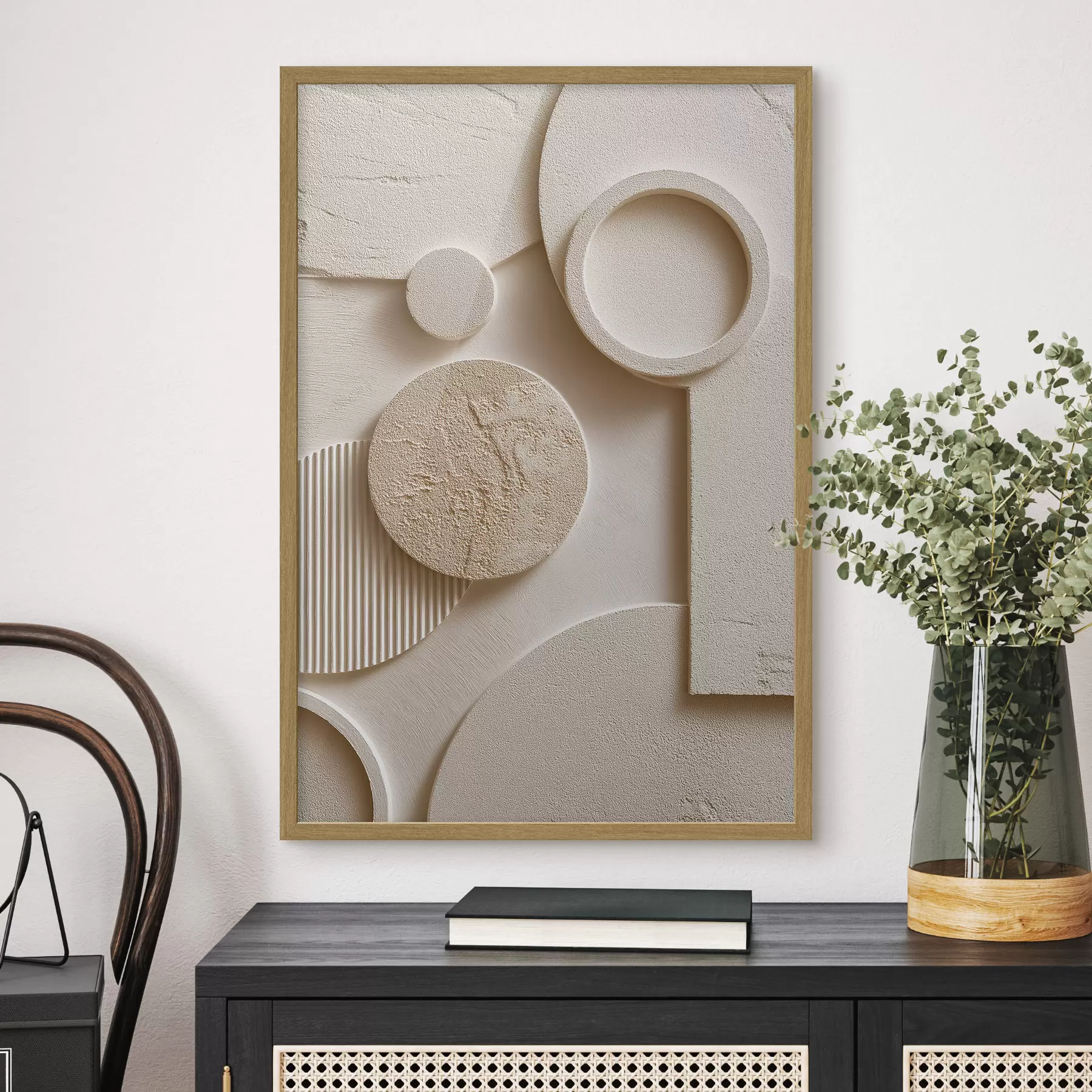 Papier peint Cercles en relief f49917