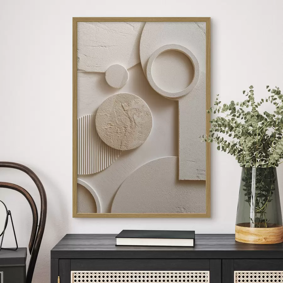 Papier peint Cercles en relief f49917