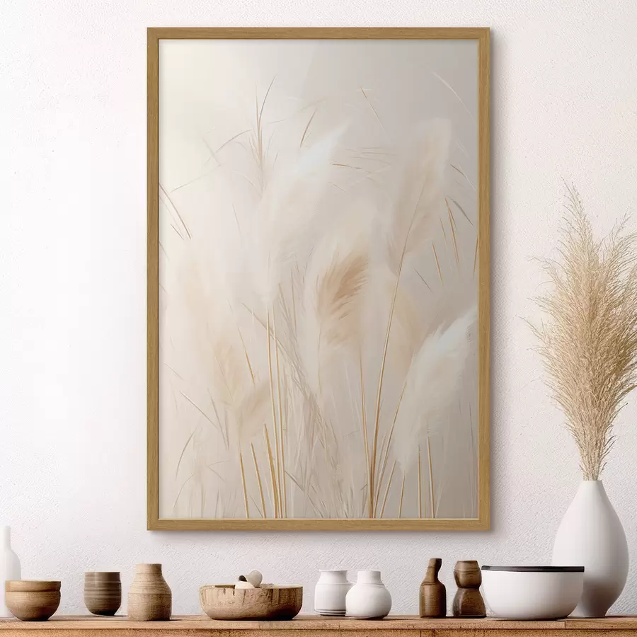 Papier peint Épis de maïs et herbe de la pampa f49919