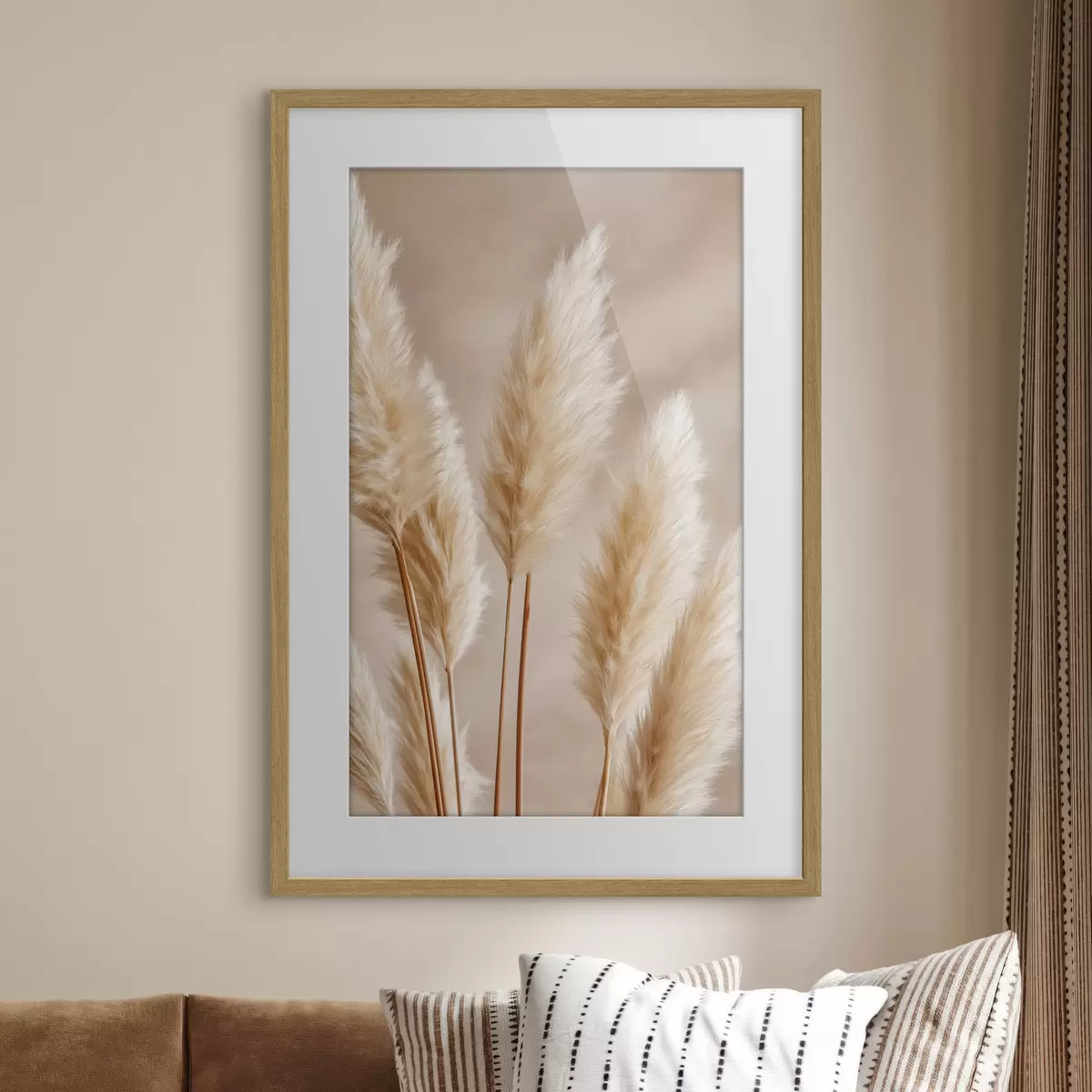 Poster Épis de maïs et herbe de la pampa f49920