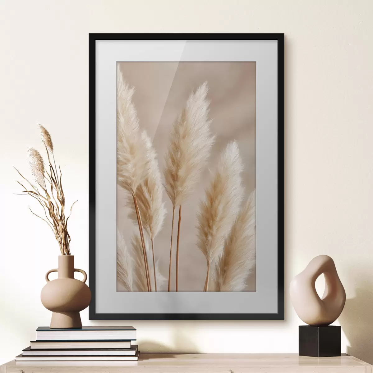 Poster Épis de maïs et herbe de la pampa f49920