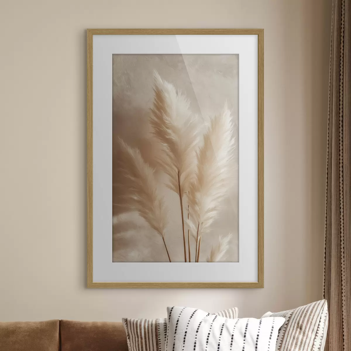 Poster Épis de maïs et herbe de la pampa f49921