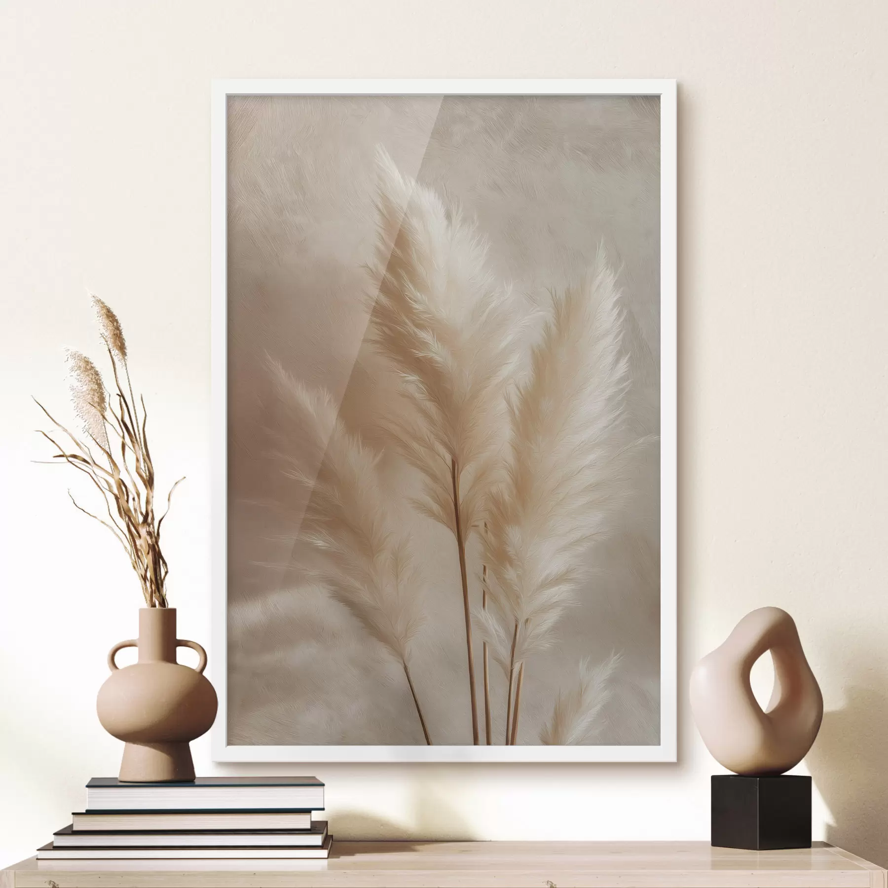 Papier peint Épis de maïs et herbe de la pampa f49921